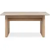 Calicosy Table extensible décor chêne et travertin 8 à 10 personnes L160/200 cm