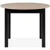 Table ronde extensible 100 cm avec allonge NOHMA coloris noir