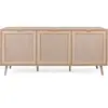 Calicosy Buffet - Decor chene sonoma - 3 portes - BALI - L 150 x P 40 x H 71 cm