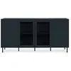 Calicosy Buffet 4 Portes Dont 2 Vitrées Bleu Marine - L180 Cm