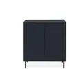 CALICOSY Petit buffet - CARACAS 01B - Bleu marine - 2 portes - 80 x 90 x 40 cm