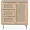 Buffet 1 porte MALAYA coloris bois clair