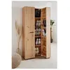 CALICOSY Armoire à chaussures 2 portes 74x33,9x181 cm décor chêne