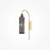 Maytoni Antic applique, abat-jour en verre gris
