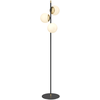 Maytoni Lampadaire noir moderne avec structure en métal et 3 sphères blanches