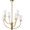 Maytoni Arco suspension avec 6 abat-jour en verre