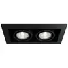Maytoni Encastré Twin Square Downlight Noir, 2 Lumières, GU10