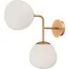 Maytoni, applique murale Erich, laiton rosé, verre/métal, à 2 lampes