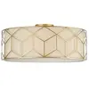 Maytoni plafonnier Messina, Ø 57 cm, beige, lin