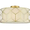 Maytoni plafonnier Messina, Ø 43 cm, beige, lin