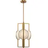 Maytoni Marmo suspension en doré, à 3 lampes