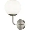 Maytoni, applique murale Erich, couleur nickel, verre/métal, à 1 lampe
