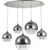 Maytoni Fermi suspension de plafond cluster nickel et cristal, 5 lumières, e27