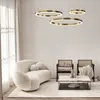 Maytoni Saturno suspension LED, forme d'anneau, laiton