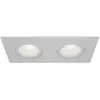 Maytoni luminaire encastrable Atom, blanc, à 2 lampes, 17,5 x 9,2 cm