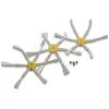vhbw 3x brosse latérale compatible avec iRobot Roomba 564, 565, 570, 580, 581, 590, 610, 760, 770, 780 robot aspirateur - lot de brosses, blanc
