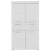 TRENDS INTERNATIONAL Colonne salle de bain AMANDA - 4 portes + 1 tiroir - Blanc brillant - L73 x P31 x H130 cm