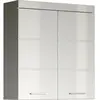 Meuble haut de salle de bain 2 portes blanc brillant Kelia 73 cm