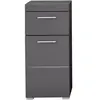TRENDS INTERNATIONAL Meuble bas gris brillant 1 porte 1 tiroir kelia 37cm TRE4251398961312