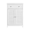 SOBUY FRG238-W Meuble Bas de Salle de Bain Armoire Toilette Buffet Commode