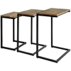SoBuy Tables Basses FBT102-F Gigognes - Lot de 3 - Style Industriel