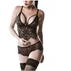 Grey Velvet Ensemble 2 Pièces Dentelle 15122 Romantic Noir