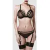 Grey Velvet Ensemble 2 Pièces Lanières 15123 Romantic Noir