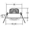 BRUMBERG Spot encastrable LED Tirrel-S, on/off, titane mat
