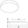 BRUMBERG plafonnier Celtis Midi, E27, chintz, gris poussière