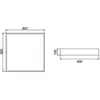 Plafonnier LED BRUMBERG Biro Square, on/off, blanc, 4.000 K