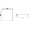 Plafonnier LED BRUMBERG Biro Square, on/off, noir, 3000K