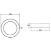 BRUMBERG Biro Circle Ring Ø 60cm, 40 W, on/off, noir, 840