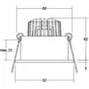 BRUMBERG Tirrel deep spot encastré LED RC, 830, rond, aluminium