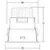 BRUMBERG Downlight Binato DALI boîte de raccordement 2.700 K noir