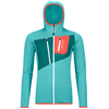 Ortovox Fleece Grid Hoody Femme Bleu