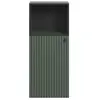 Rangement bas de salle de bain 1 porte L40 cm - Vert et Noir