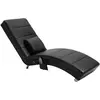HOMCOM Fauteuil de relaxation massant Fauteuil de salon ergonomique haut dossier, avec design Zero-G en simili cuir métal mousse noir 58x163x87cm