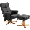 HOMCOM Fauteuil Relax Massagesessel avec Repose-Pieds Rangement Fonction Inclinable TV Sessel 145° d'Inclinaison Polyester Noir 80x86x99cm