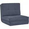 HOMCOM Fauteuil de sol pliable Canapé-lit Chaise de sol 5 positions ré...