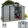 GARDEBRUK® Abri de jardin métal XXL 5m² fondation 260x205x180cm porte ...