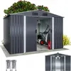 GARDEBRUK® Abri de jardin métal XXL 5m² fondation 260x205x180cm porte ...