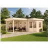Abri de jardin pentagonal Pepe Alpholz 6x5m naturel 40mm 29m²
