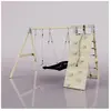 Portique à grimper PolarPlay Pélican, Vieux rose / Bateau-170 cm