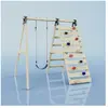 Balançoire - REBO - Lavande - Bois non traité - Mur d'escalade - 50 kg max