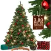 CASARIA® Sapin de Noël artificiel Premium 2 tailles pied en bois certi...