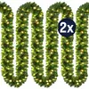 CASARIA® 2x Guirlandes de Noël lumineuses 10m 100 LED blanc chaud Sapi...