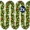 CASARIA® 2x Guirlandes de Noël lumineuses 10m 80 LED Sapin artificiel avec déco Décoration de noël intérieur extérieur
