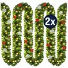 CASARIA® 2x Guirlandes de Noël lumineuses 5m 80 LED Sapin artificiel a...