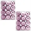 Boules de Noël Set de 48 Rose