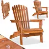 Casaria 2x Transat de jardin Adirondack pliable en bois d'acacia